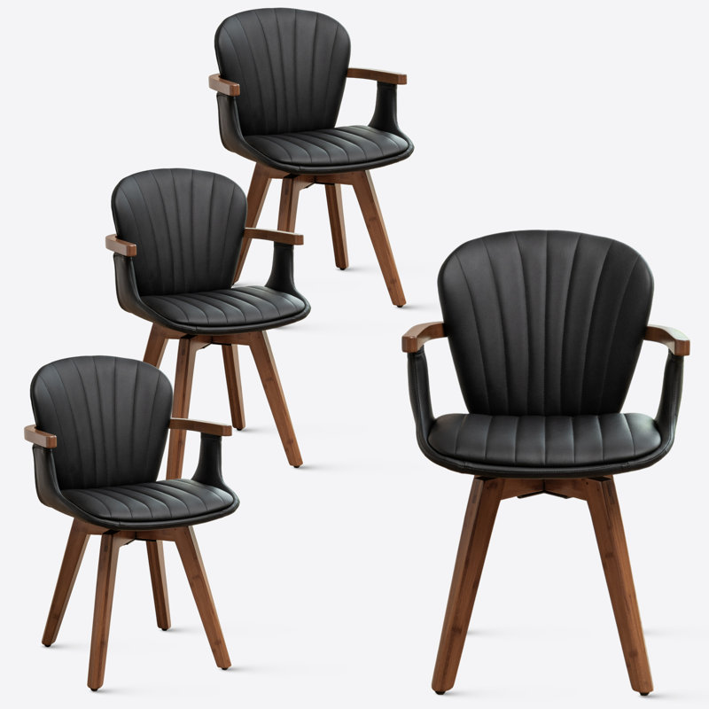 Kretzmer Upholstered Dining Chair, Black