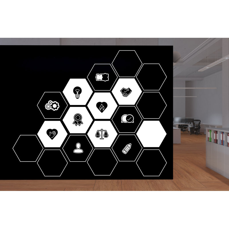 Autocollant mural en vinyle Core Value, H 17 po x l 21 po, Vert foncé
