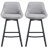 Absalom Modern 25.6" Swivel Upholstered Counter Stools with Back and Metal Frame-474628404-505018660