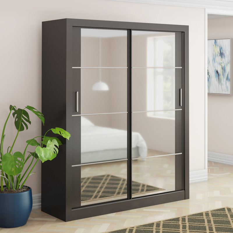 Tengan 2 Door Wardrobe, Black, No