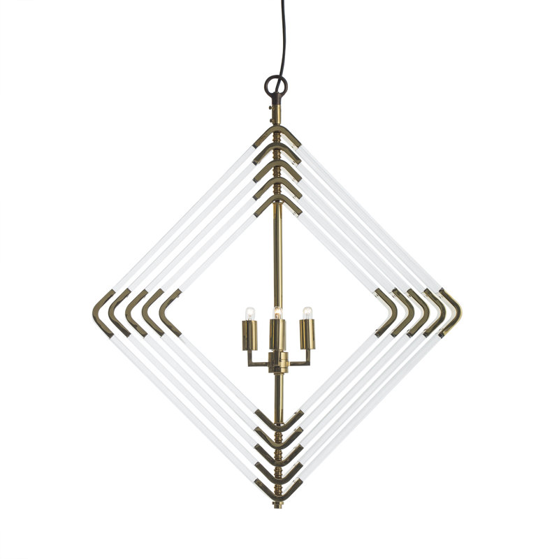 Nellcote 4 - Light Chandelier, Brass