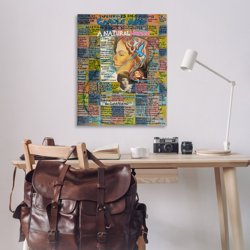 «Carole King Collage» par Sabin, H 48 po x l 36 po