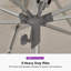 Parasol de marché rond semi-automatique 10 'Silver Pole-149625060-155071286