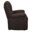 Fauteuil inclinable brun avec accoudoirs coussinés