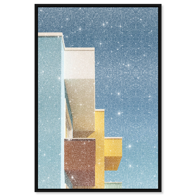 Orthogonal Sky View Print by Oliver Gal, 11"H x 16"W, Black Floater Frame
