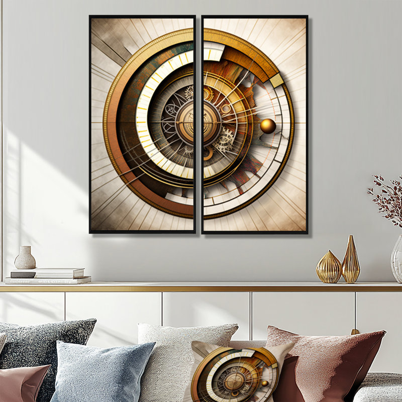 «Caclulation The Universe», art mural rétro en spirale, H 40 po x l 40 po, Noir, Impression encadrée flottante