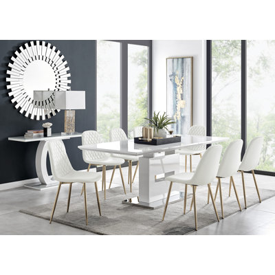 Corova Dining Set with 8 Chairs
