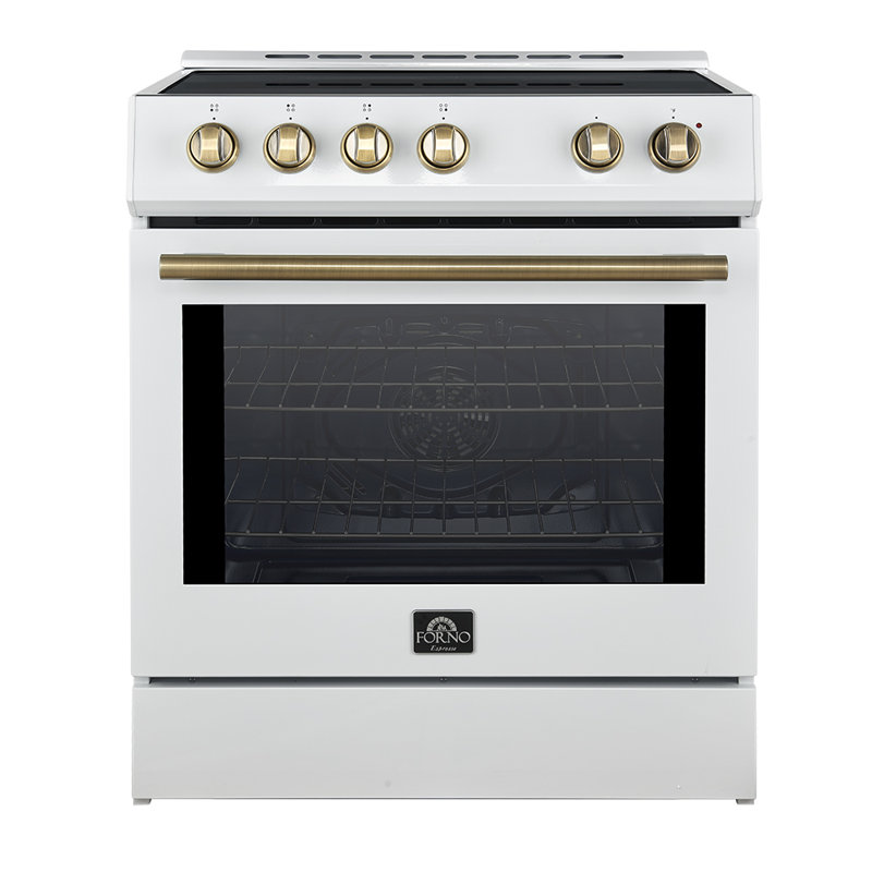Induction électrique encastrée 30 po Leonardo Espresso, 5,0 pi. Cu., Blanc