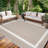 Outdoor Furniture Reversible Outdoor Area Rug Waterproof Plastic Patio Carpet UV & Weather Resistant Easy to Clean Modern Deck Ma-125284870-125284873