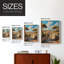 «LANDSCAPES Series CECXC III», reproduction d'art encadrée - bois massif-798848249-798848242