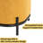 Daryla 18" Upholstered Cube Mustard Yellow Accent Stool & Ottoman-1059861262