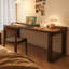 Bureau d'écriture rectangulaire en bois massif brun noisette-1892355327