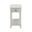 Table d'appoint rectangulaire blanche avec un tiroir et une tablette de rangement, idéale pour le salon principal, tablette ouverte Kd Construction, utilisée dans la pièce principale, style transitionnel * /