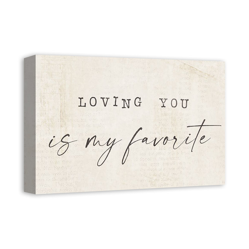 To To Loved by You - Art textuel sur toile