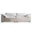 Canapé modulaire en chenille crème et blanc-129020782