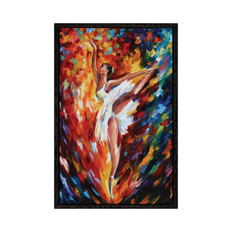 Flight by Leonid Afremov - Painting on Canvas, Black Framed Canvas, 66.04 cm H x 45.72 cm W
