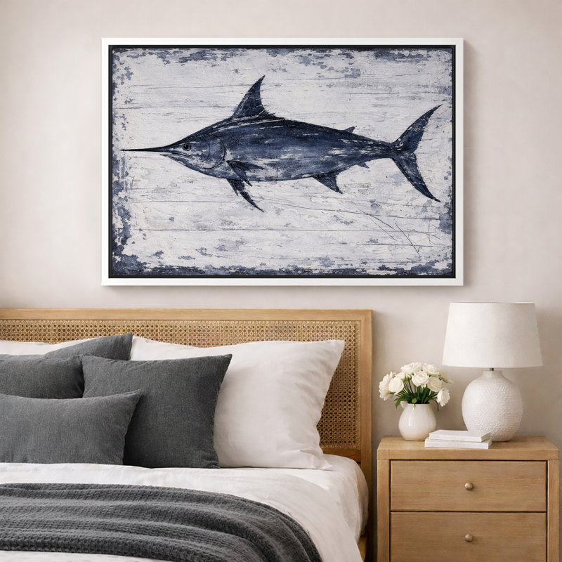 Illustration de voilier, photos de salon élégant de bord de mer, impression sur toile giclée sur toile encadrée, Cadre blanc