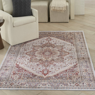 Tapis ivoire / rouge Marshe