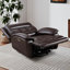 Fauteuil inclinable surdimensionné en similicuir de 48,43 po avec massage 8 points, chaleur lombaire, ports USB et Type-C-1790722345