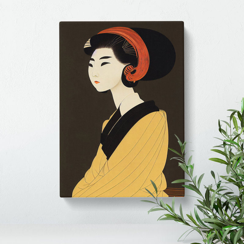 A Beautiful Geisha No.4 - Wrapped Canvas, 76cm H x 50cm W x 3cm D