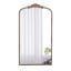 Miroir pleine longueur 66 po x 36 po, miroir arqué suspendu ou appuyé contre le mur, grand miroir doré pour le salon