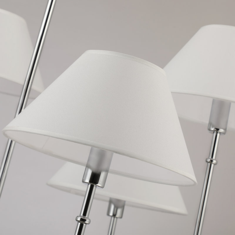 Grand lustre 6 lumières Griffin, Chrome chrome