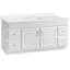 Meuble-lavabo de 61 po avec plateau en marbre de culture Concord, assemblé, blanc