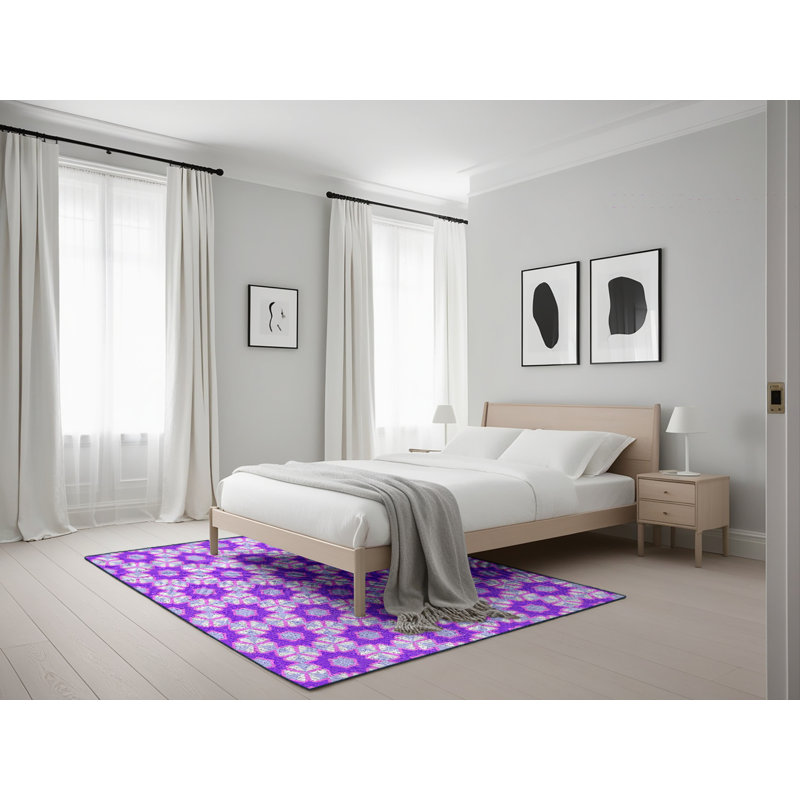 Geometric Indoor Rug, Rectangle 5' x 7'