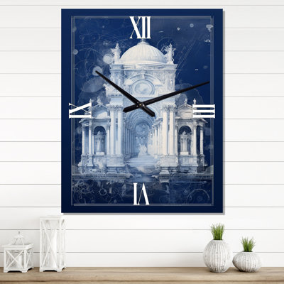 Blueprint of London Architecture - Horloge murale surdimensionnée à l'architecture futuriste