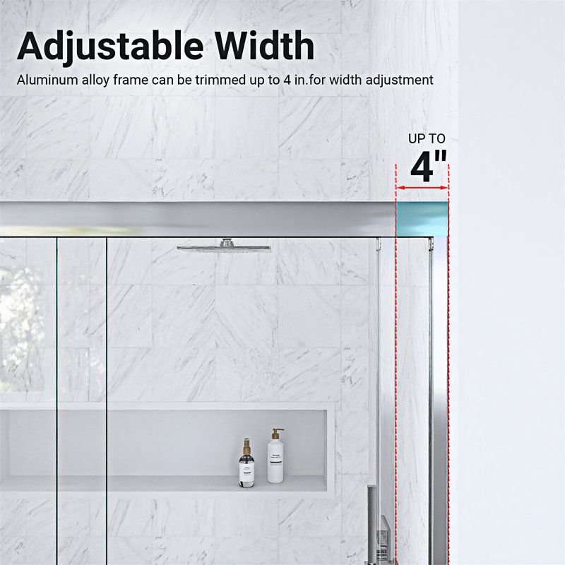 Semi-Frameless Double Sliding Shower Door