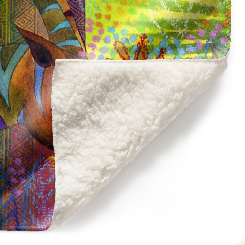 Couverture sherpa Grands doux africain, l 68 po x L 80 po