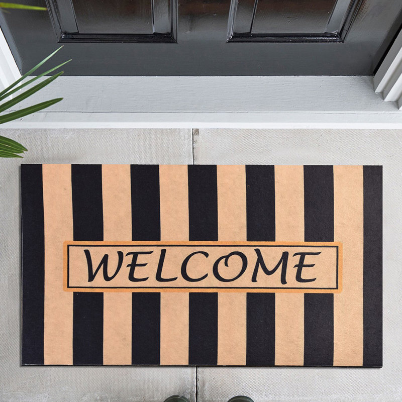 Durable PVC Doormat, Non-Slip Underside, 15.7 x 23.6 inches | 100% PVC Material, Machine Washable at 86°F | Perfect for Indoor & Outdoor Use, Easy to Clean, Stylish & Functional Welcome Mat