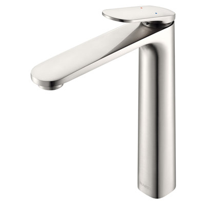 Ruvati Este Single Handle Stacked Vessel Bathroom Faucet in Brushed Nickel