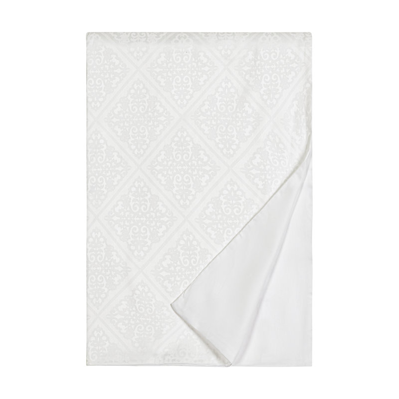 Luciana Duvet Cover, White Damask/Geometric, California King Duvet Cover