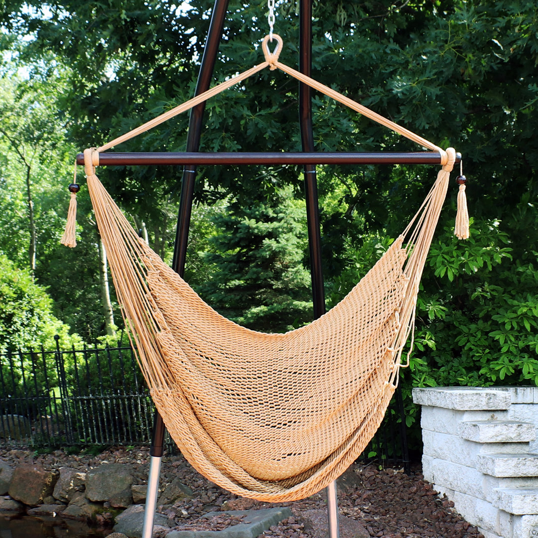 Plummer Soft-Spun Polyester Rope Indoor or Outdoor Hammock Hanging Chair Bay Isle Home™