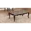Ensemble 2 pièces Transitional Elegance: table basse et table de bout avec plateau en marbre, accents courbés en noyer foncé pour le salon principal