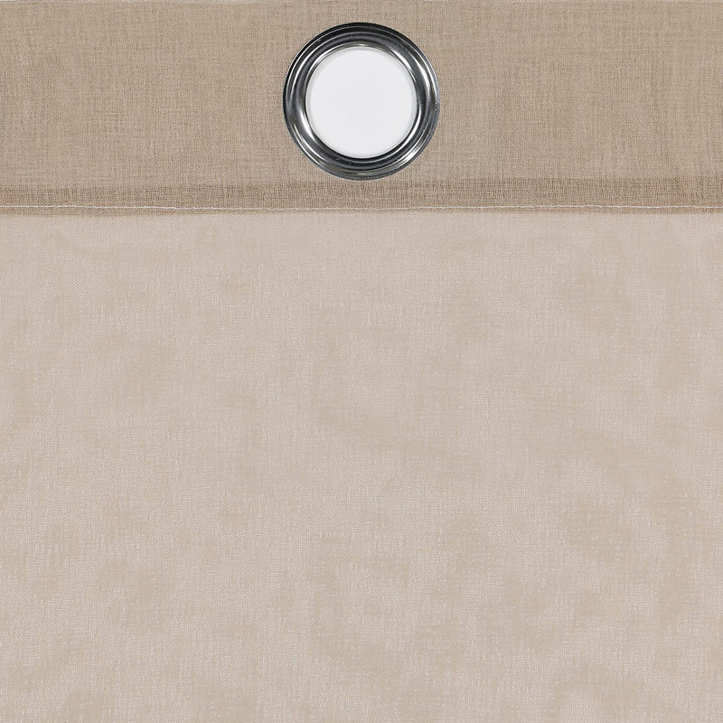 Linen Ombre Sheer Grommet Top Window Panels, 52x63 Inches
