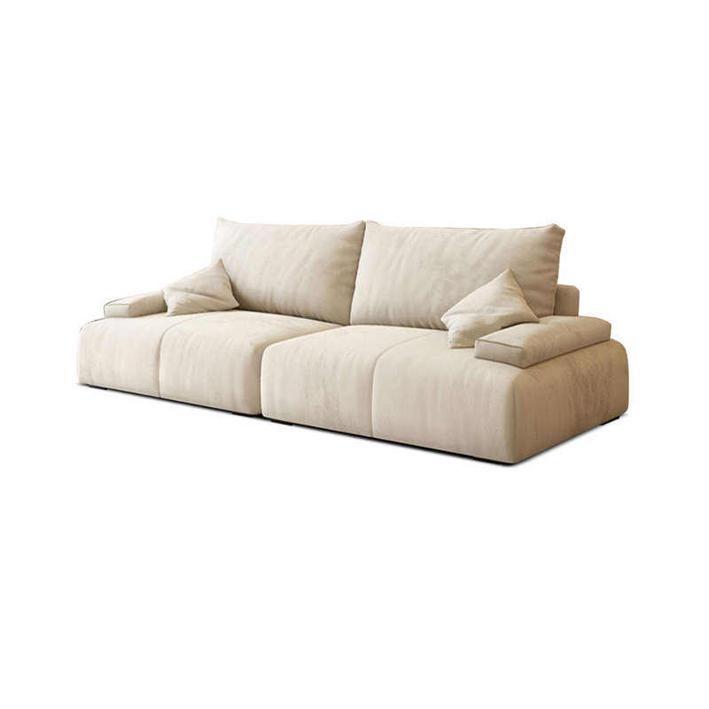 Coussin blanc modulaire 100% polyester, Blanc, H 33,07 po x l 93,7 po x P 38,98 po