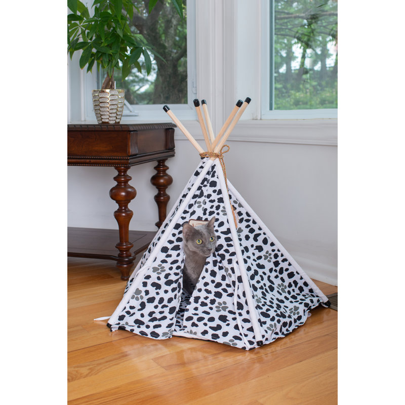 Animal Print Canvas Tent Pet Bed