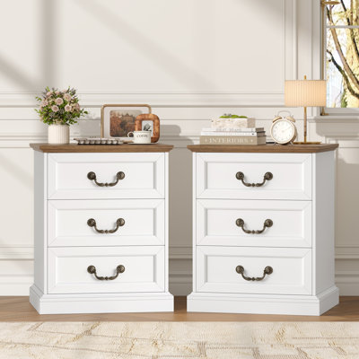 17.7'' W Nightstand With Built-In Outlets