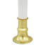 9" White And Gold C7 Light Christmas Candle Lamp With Timer - Set Of 4