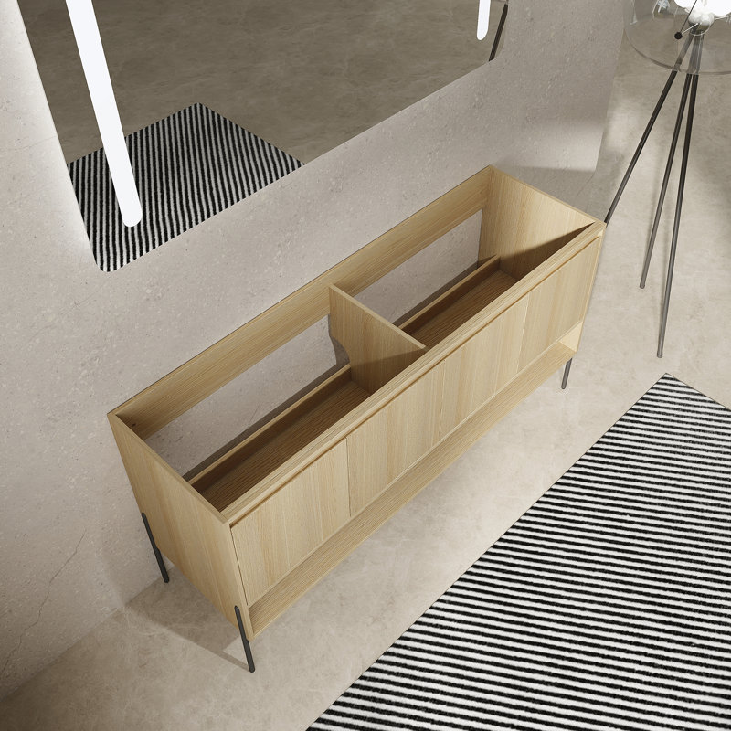 Meuble-lavabo de salle de bain autoportant sans lavabo supérieur