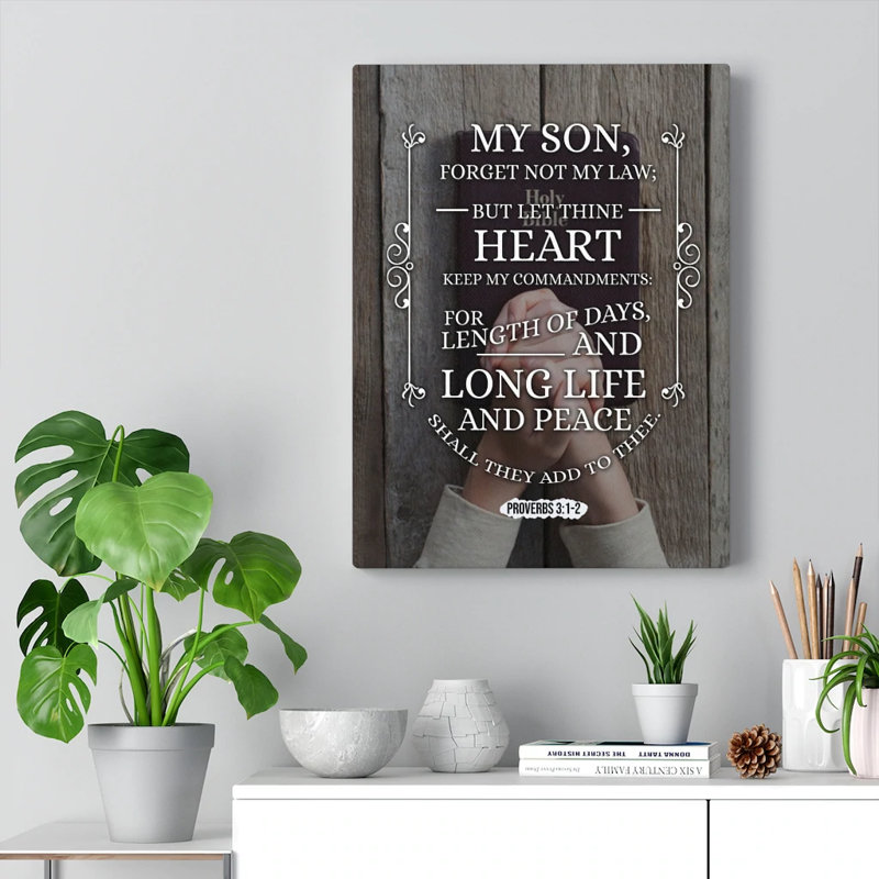 Long Life And Peace - Wrapped Canvas Print, 41cm H x 30cm W