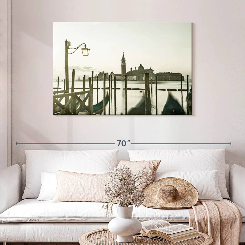 Ravi Venice Gondolas Morning View, 30" H x 45" W