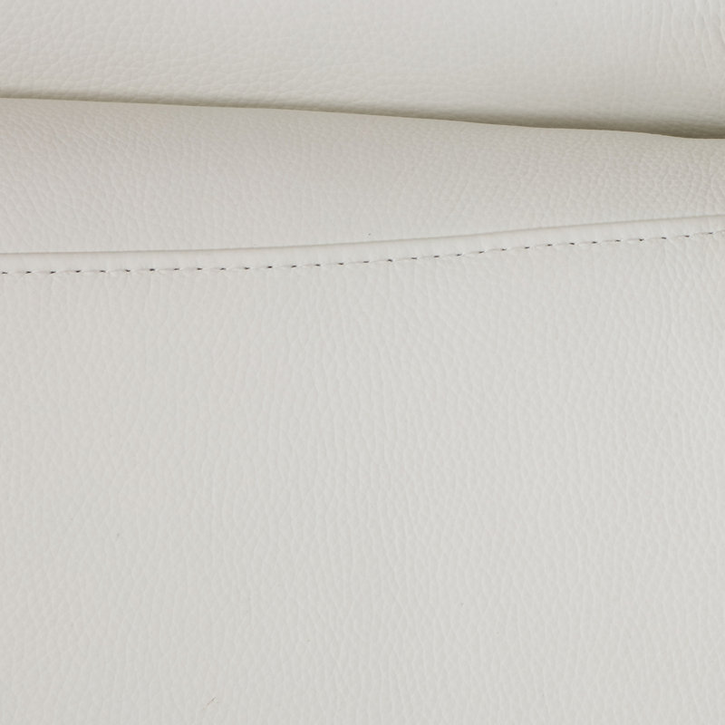 Chaise en cuir italien à grain supérieur, Blanc