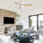 42" Flush Mount 3-Solid Wood Blade Ceiling Fan Led Light, Silent Remote Control-1253806621