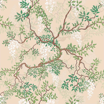 Carreau de papier peint auto-adhésif l 24 po Leaves