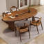 Brown Oval Solid Wood Dining table, kitchen table for dining room-1875705354