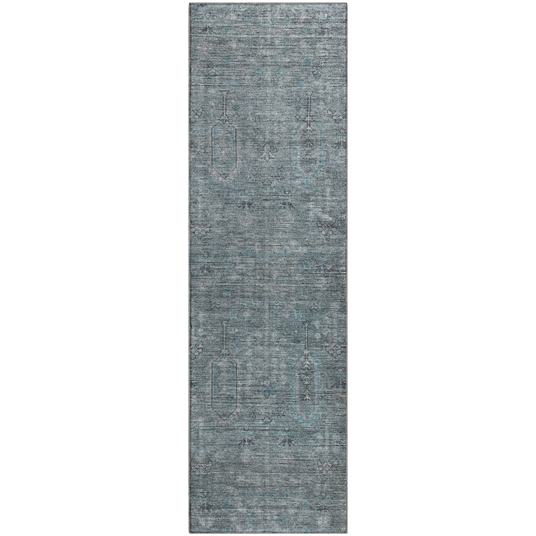 Premium Machine Washable Prisco Teal Rug
