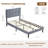 Platform Bed with Upholstered Adjustable Headboard, No Box Spring Needed-119552389-119552390